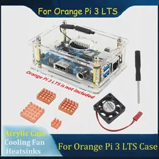 1 Комплект для Orange Pi 3 LTS Акриловый корпус Радиатор Отвертка Вентилятор охлаждения акриловый корпус