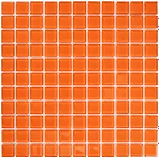 Стеклянная мозаика Bonaparte Orange Glass 2.5x2.5 30x30
