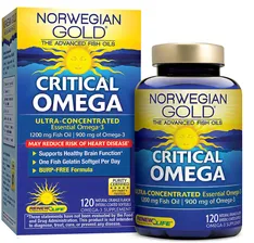 Renew Life Norwegian Gold® Critical Omega Natural Orange - 120 капсул Softgel