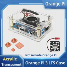 Корпус Orange Pi 3 LTS Акриловый прозрачный корпус Дополнительный медный радиатор Охлаждающий вентилятор для OPI 3 LTS