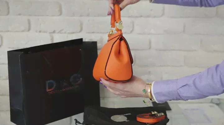 d&g orange small bag