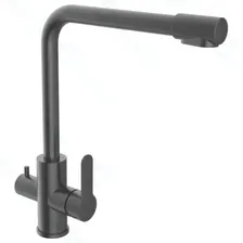 Смеситель для кухни ORANGE Steel, с каналом питьевой воды, матовый черный (M99-008b)
