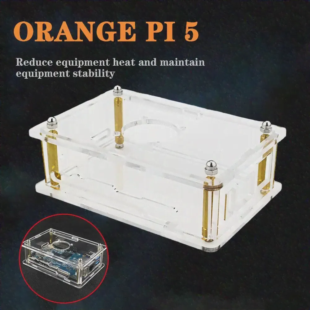Акриловый прозрачный корпус Orange Pi 5 для Orange Pi 5 B5a3 (art.: 3920c0c10eb49)-3